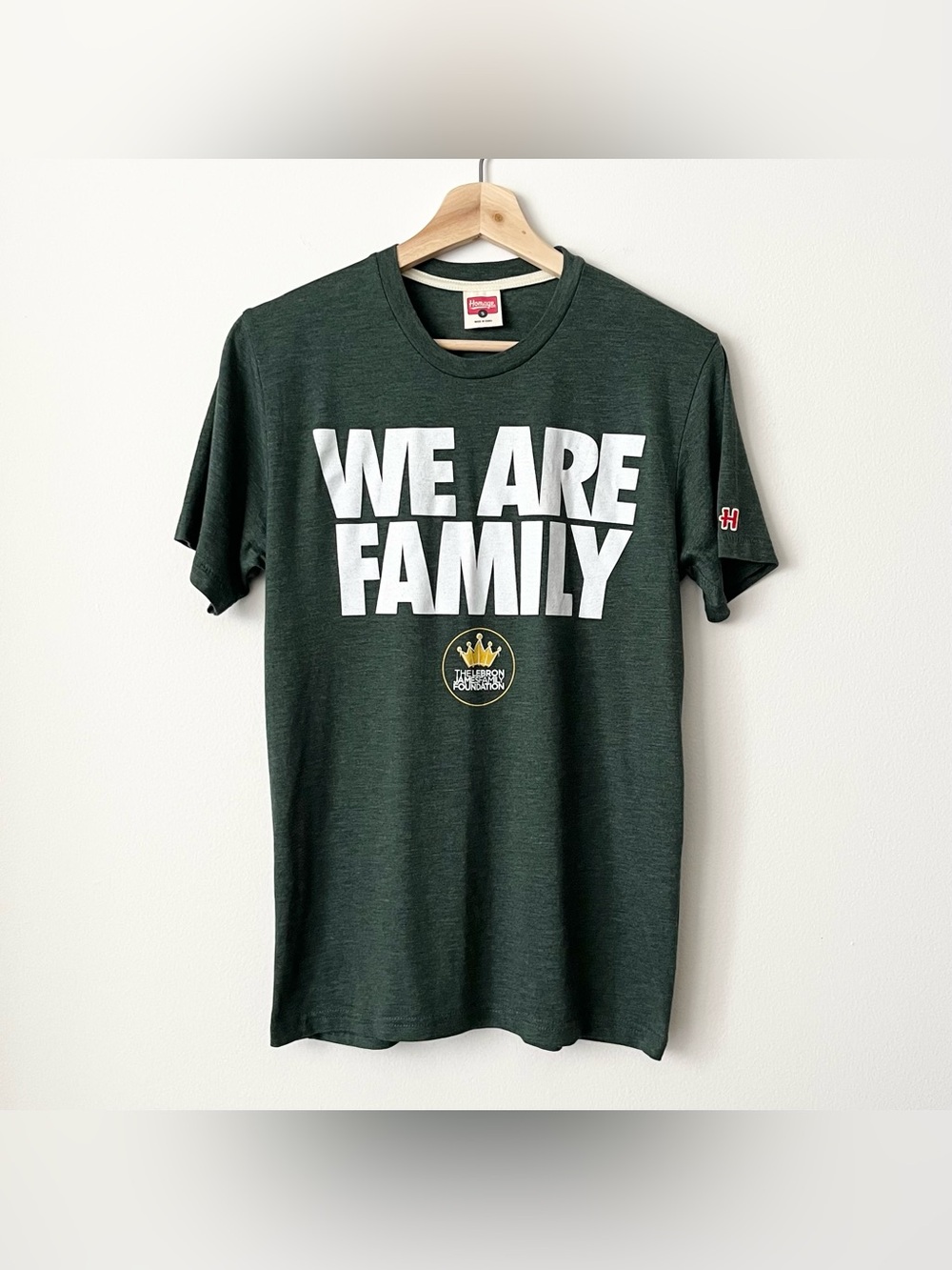 LeBron James Family Foundation We Are Family T-Shirt by Homage Size S Pine Green
